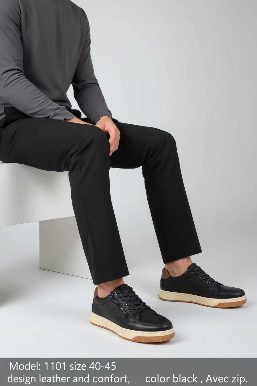 Grossiste ALTAMODA SHOES - Basket homme cuir avec un zip