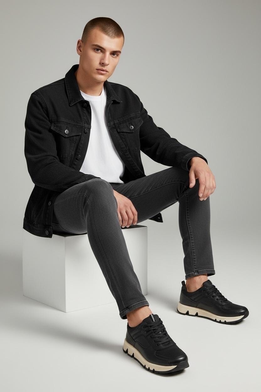 Wholesaler ALTAMODA SHOES - Men's leather sneakers