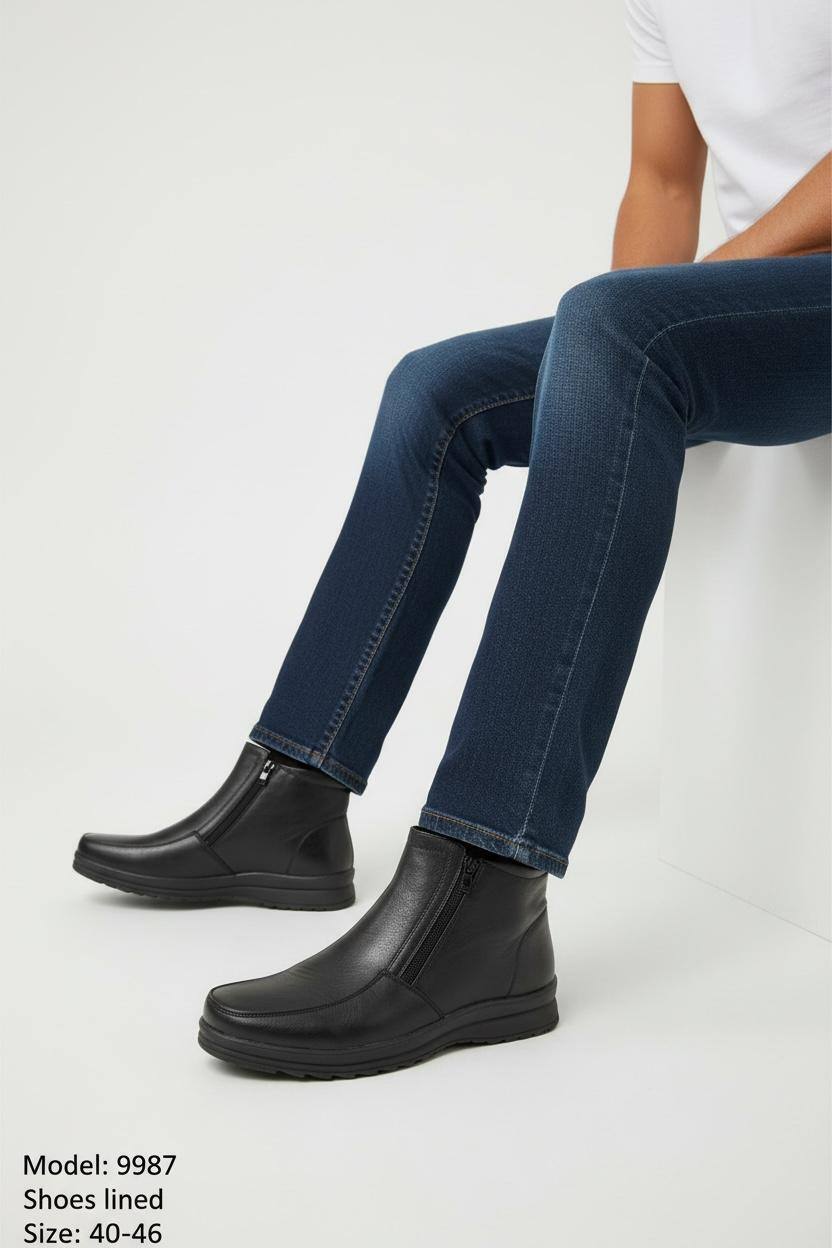 Grossista ALTAMODA SHOES - Stivaletti da uomo con interno in pelliccia