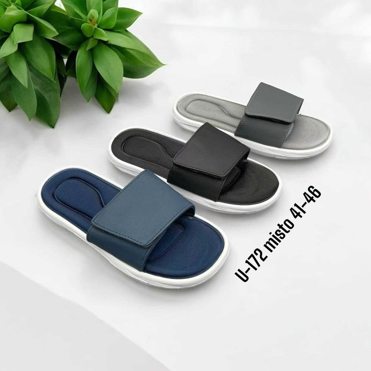 Grossiste ALTAMODA SHOES - Chaussons pour hommes à semelles souples avec fermeture velcro intégrale