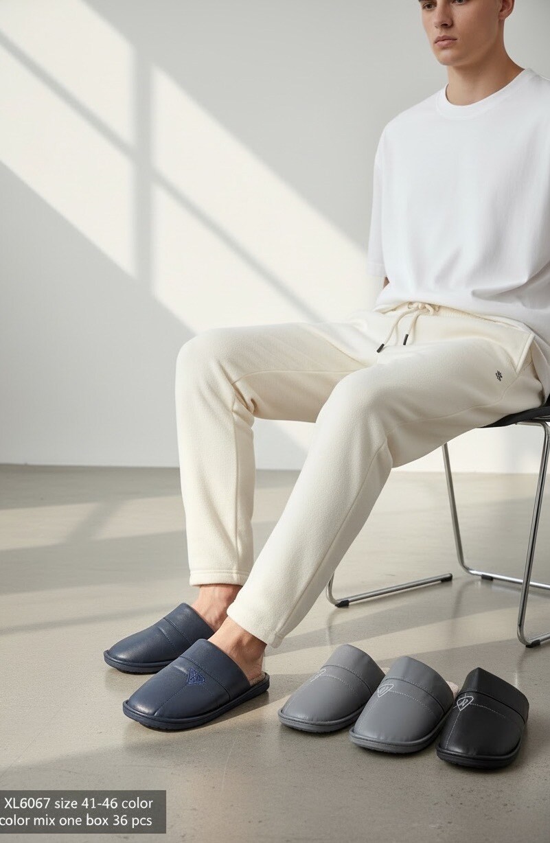 Wholesaler ALTAMODA SHOES - Men's Indoor Lined Slippers