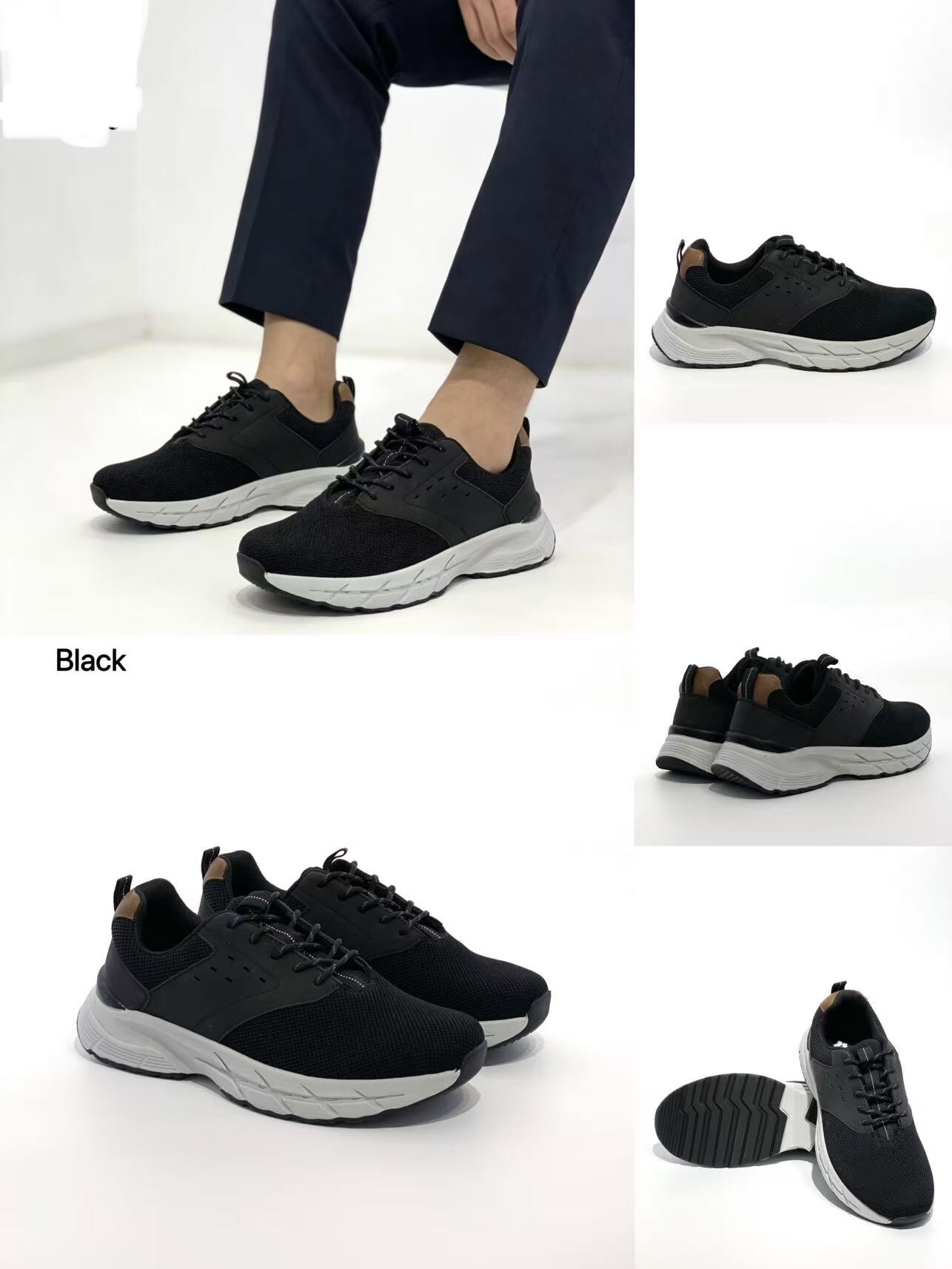 Wholesaler AMANDA SHOES - MEN'S SNEAKER 40-45 ELASTIC WITH LACES SOFT INSOLE