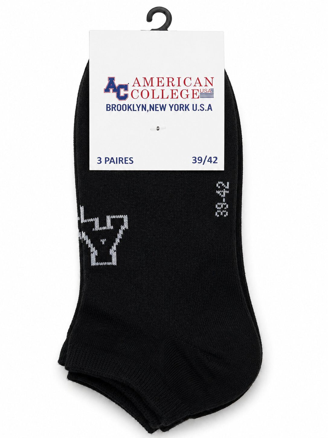 Großhändler AMERICAN COLLEGE - SOCKEN X3 KURZER SCHAFT AMERICAN COLLEGE AC0003