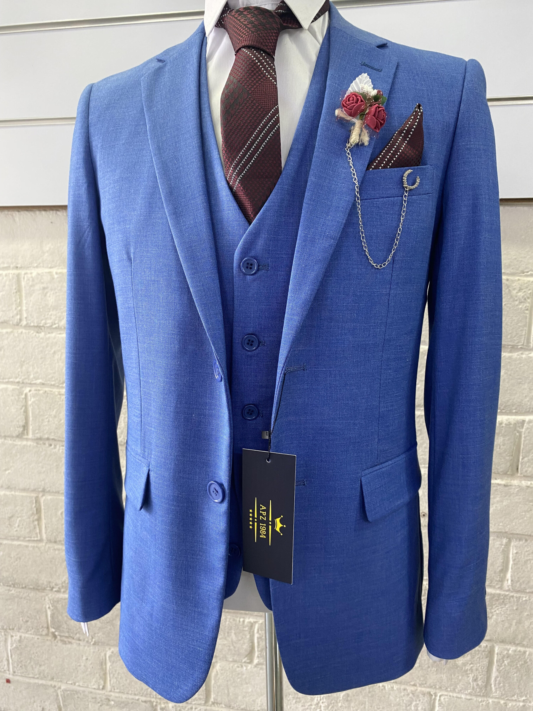 Großhändler APZ 1984 - Slim Fit 3 -Stück -Anzug