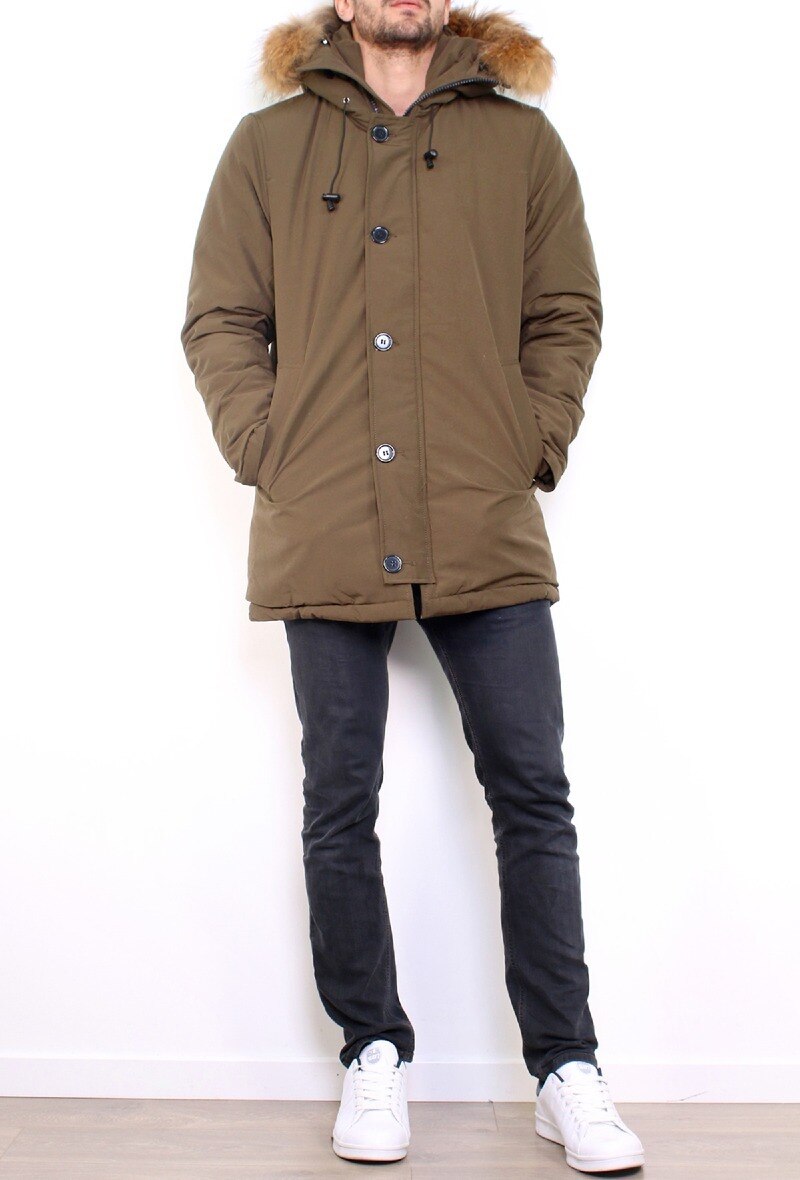 Parka Véritable Fourrure - Kaki - 1 - grand format