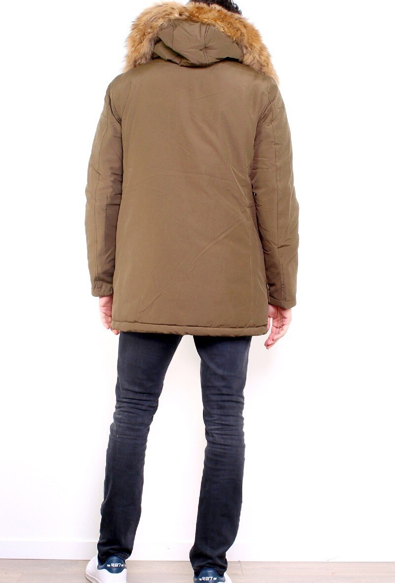 Parka Véritable Fourrure - Kaki - 3 - grand format