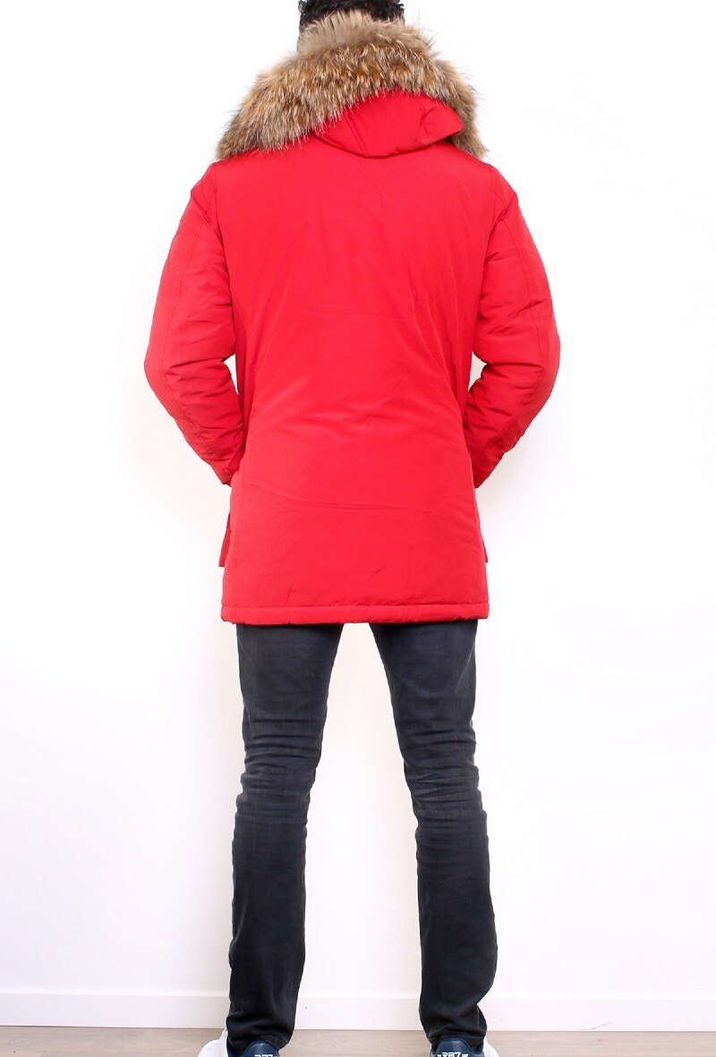 Parka Véritable Fourrure - Rouge - 3 - grand format