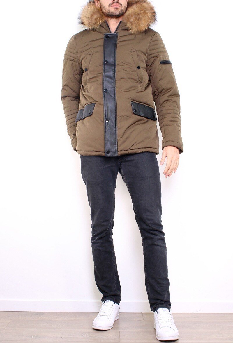Parka Véritable Fourrure - Kaki 1 - miniature