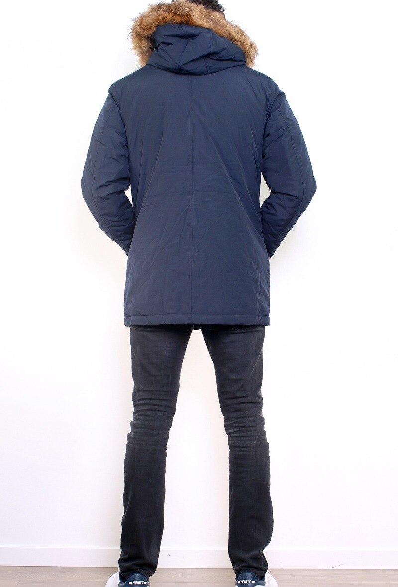 Parka Véritable Fourrure - Marine - 3 - grand format
