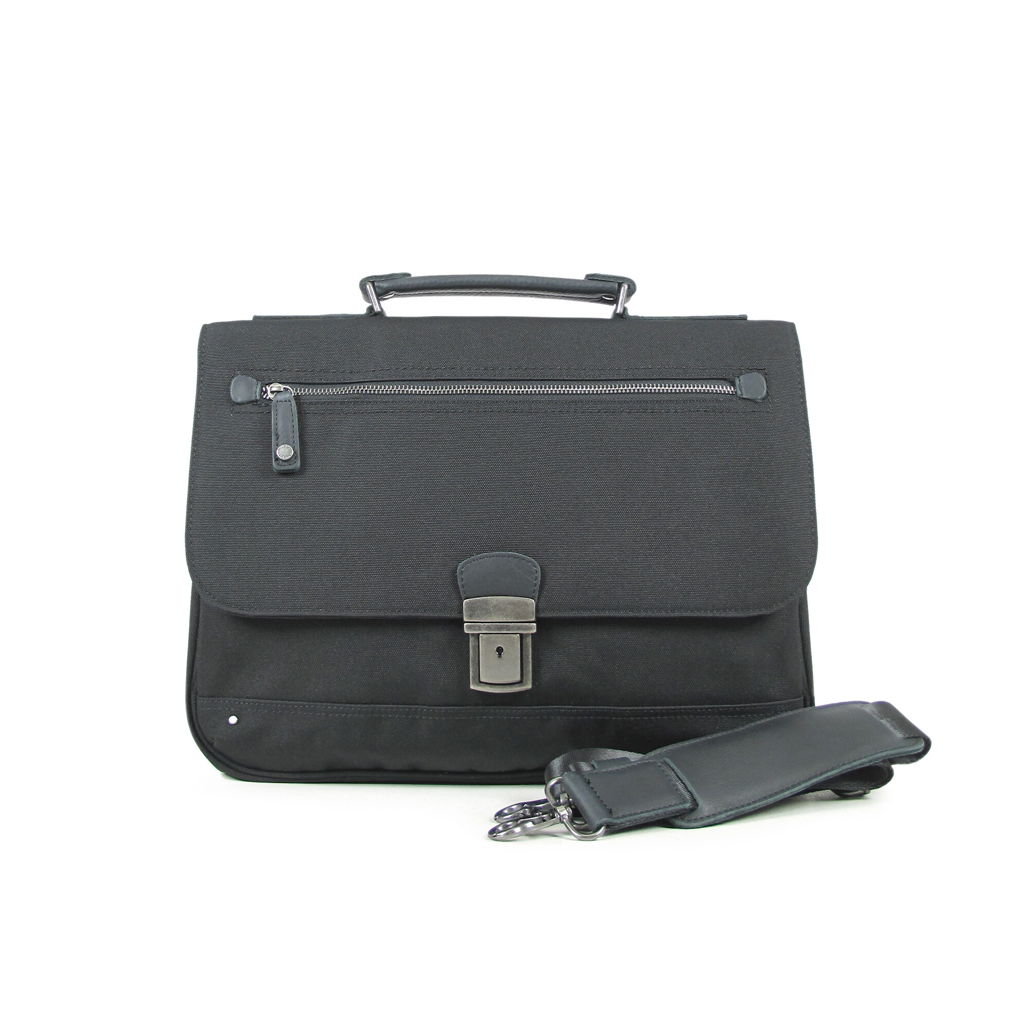 Wholesaler Auren - W8186-6 satchel in polyamide with cowhide trim.