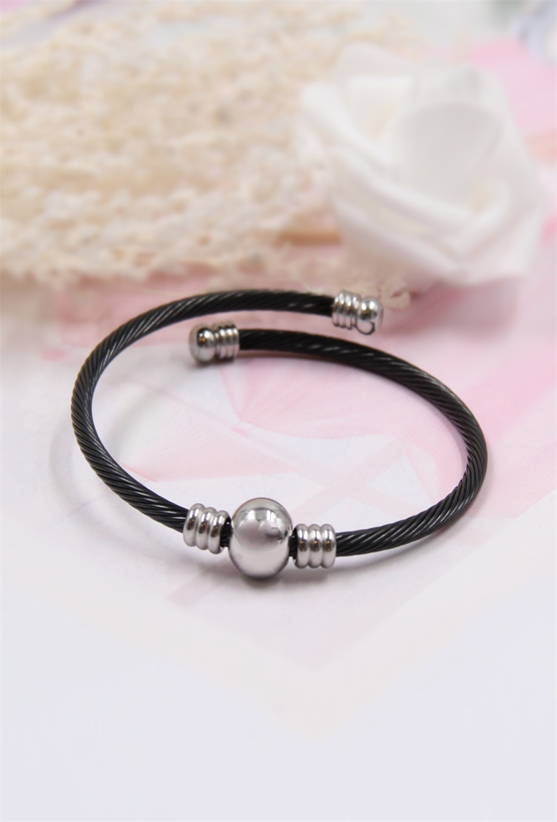 Grossista Bellissima - Bracciale rigido regolabile terapia magnetica in acciaio inossidabile