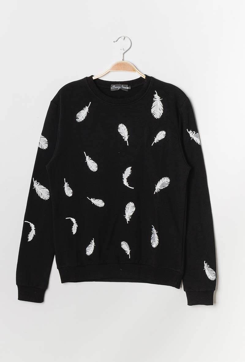 Grossiste Berry Denim - Sweat broderie