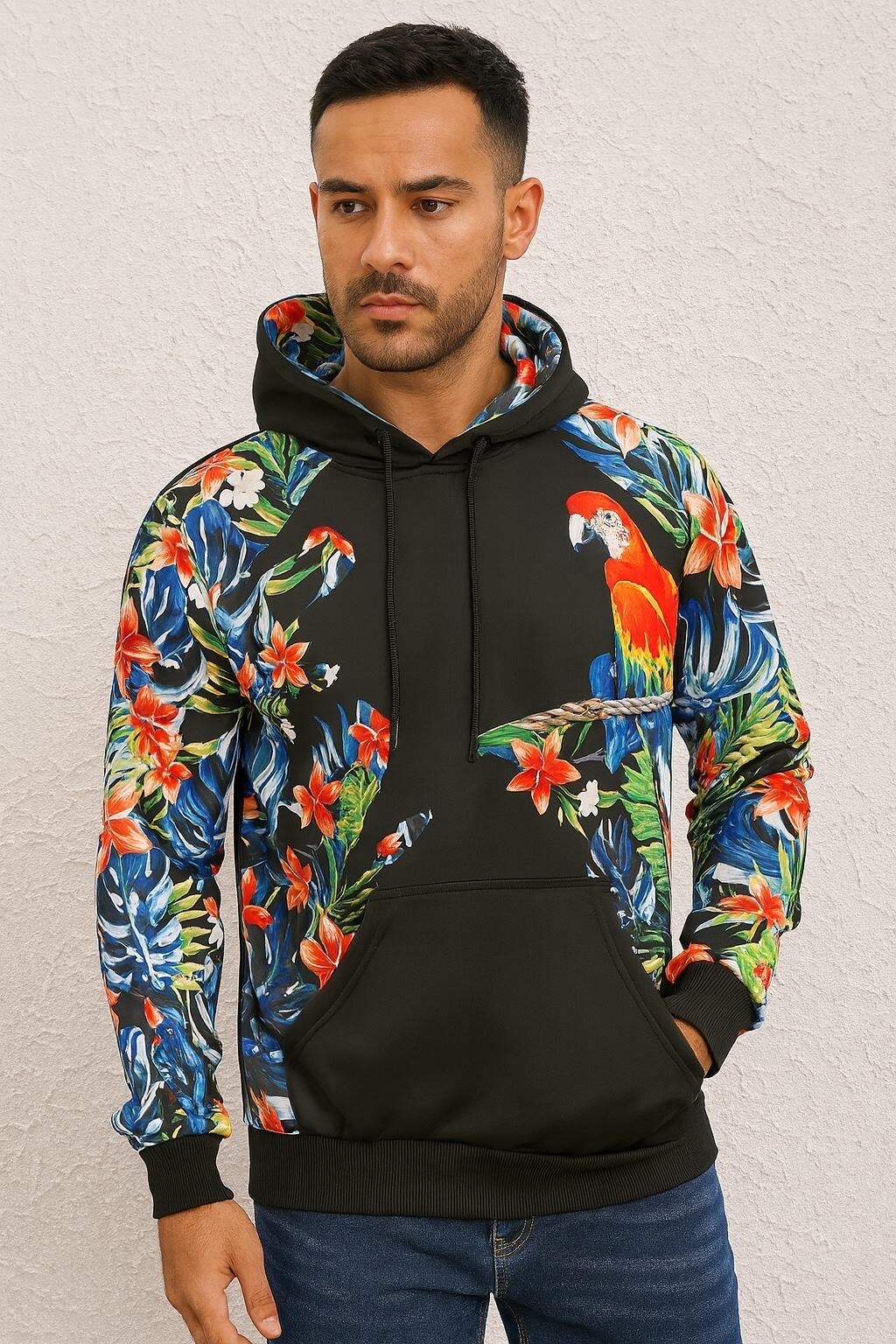 Wholesaler Berry Denim - Parrot print sweatshirt