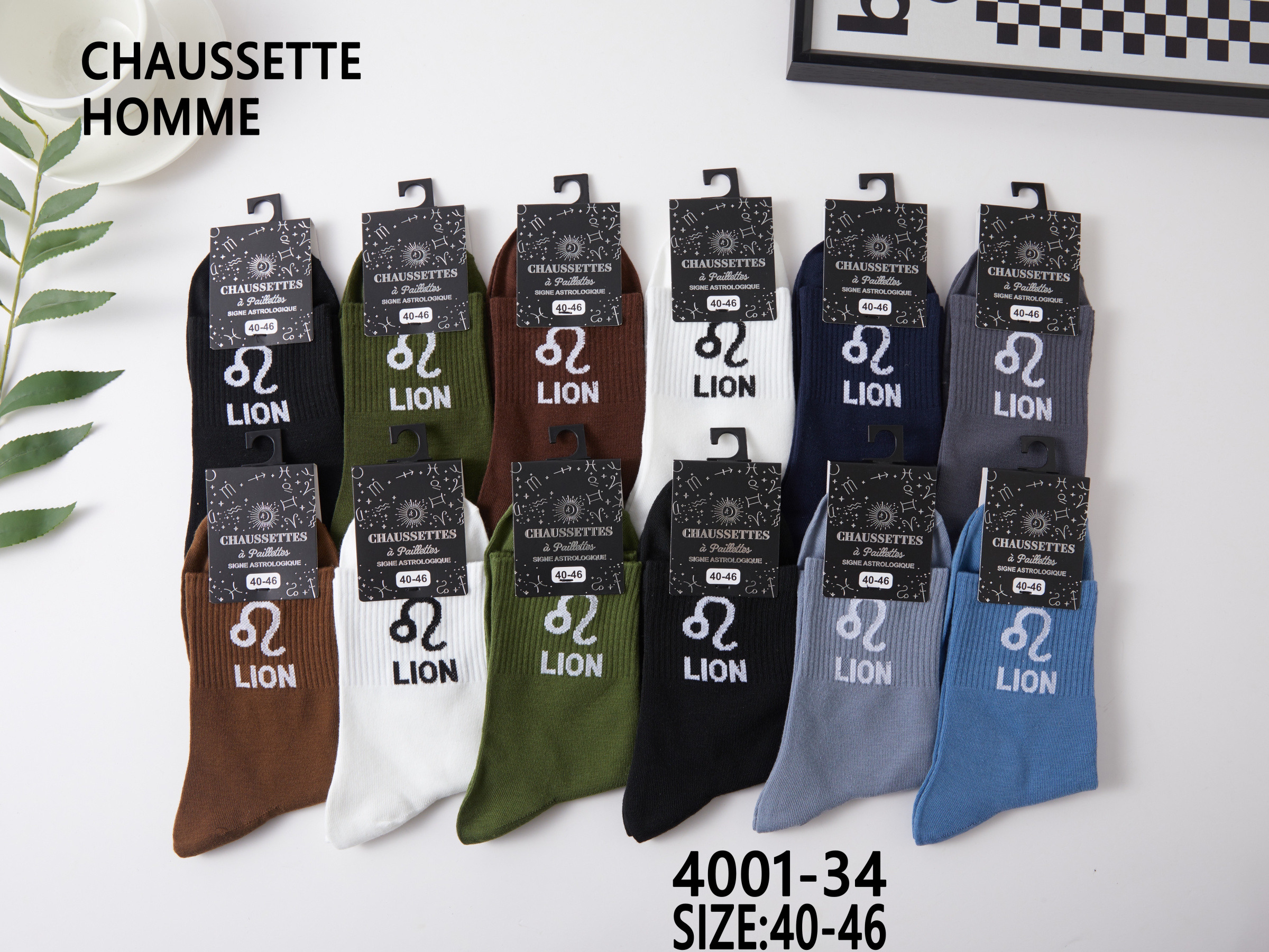 Grossiste Best Fashion - CHAUSSETTE LION