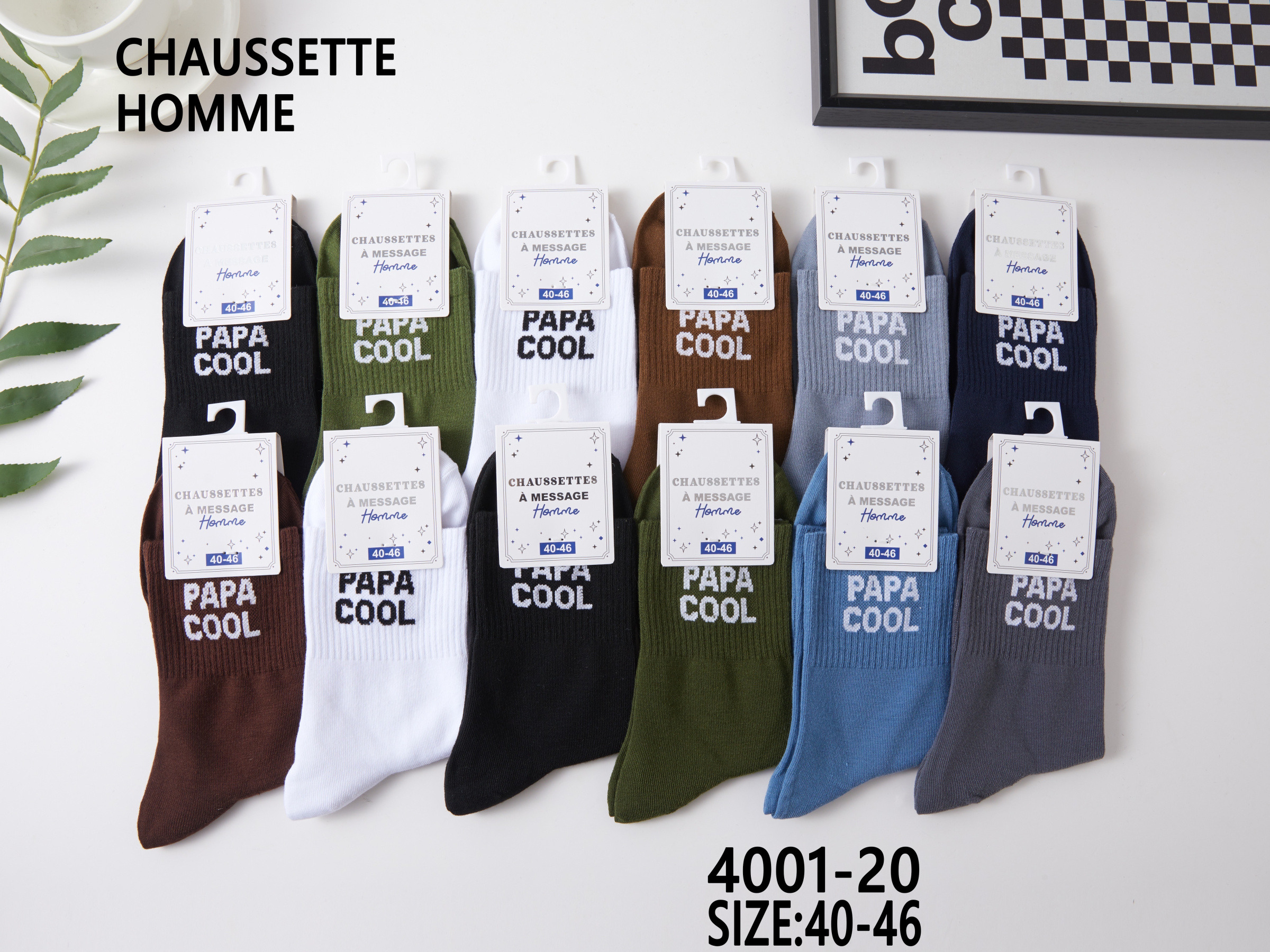 Grossiste Best Fashion - CHAUSSETTE PAPA COOL