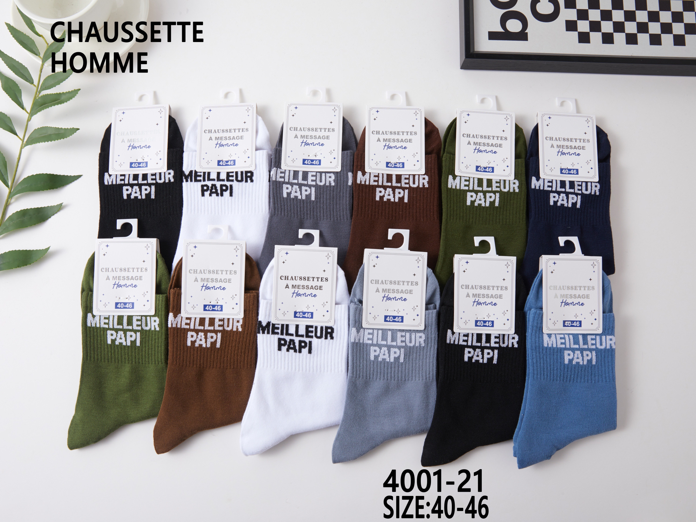 Grossiste Best Fashion - CHAUSSETTE MEILLEUR PAPI