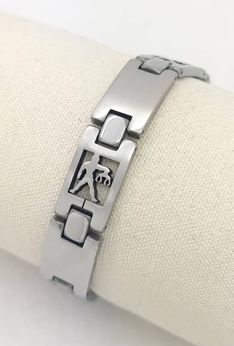 Grossista Bijoussimo - Bracciale in acciaio da uomo con motivo del segno zodiacale: Bilancia