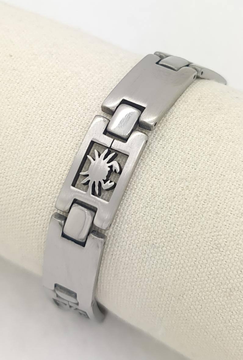 Grossista Bijoussimo - Bracciale in acciaio da uomo con motivo del segno zodiacale: Cancro