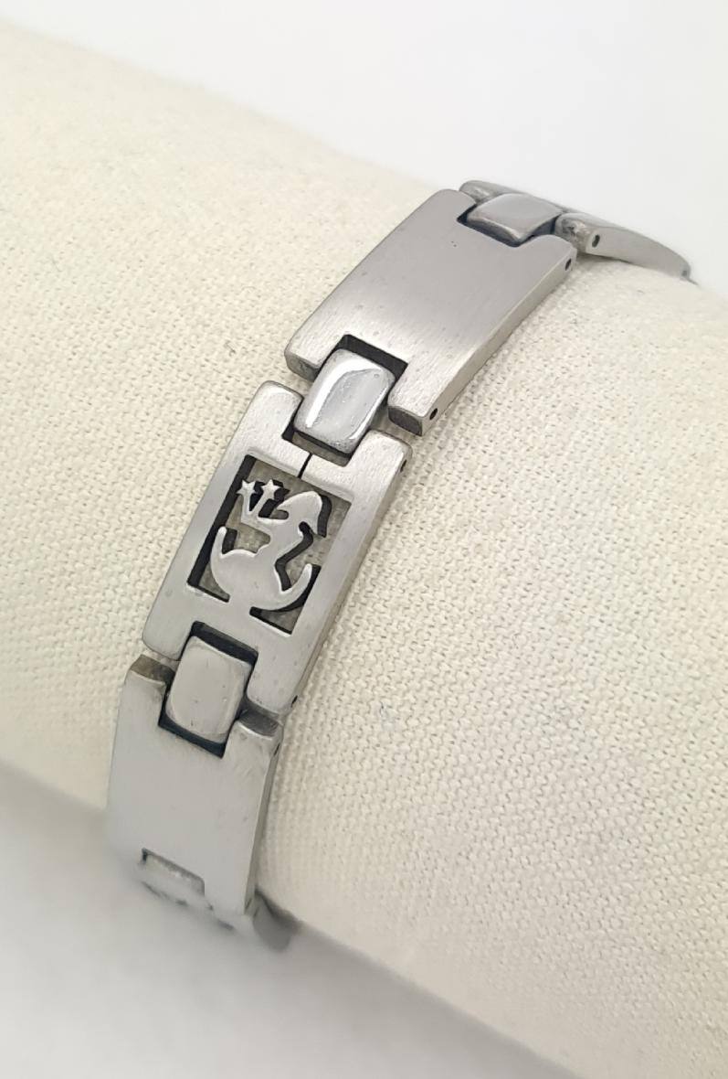 Grossista Bijoussimo - Bracciale in acciaio da uomo con motivo segno zodiacale: Vergine