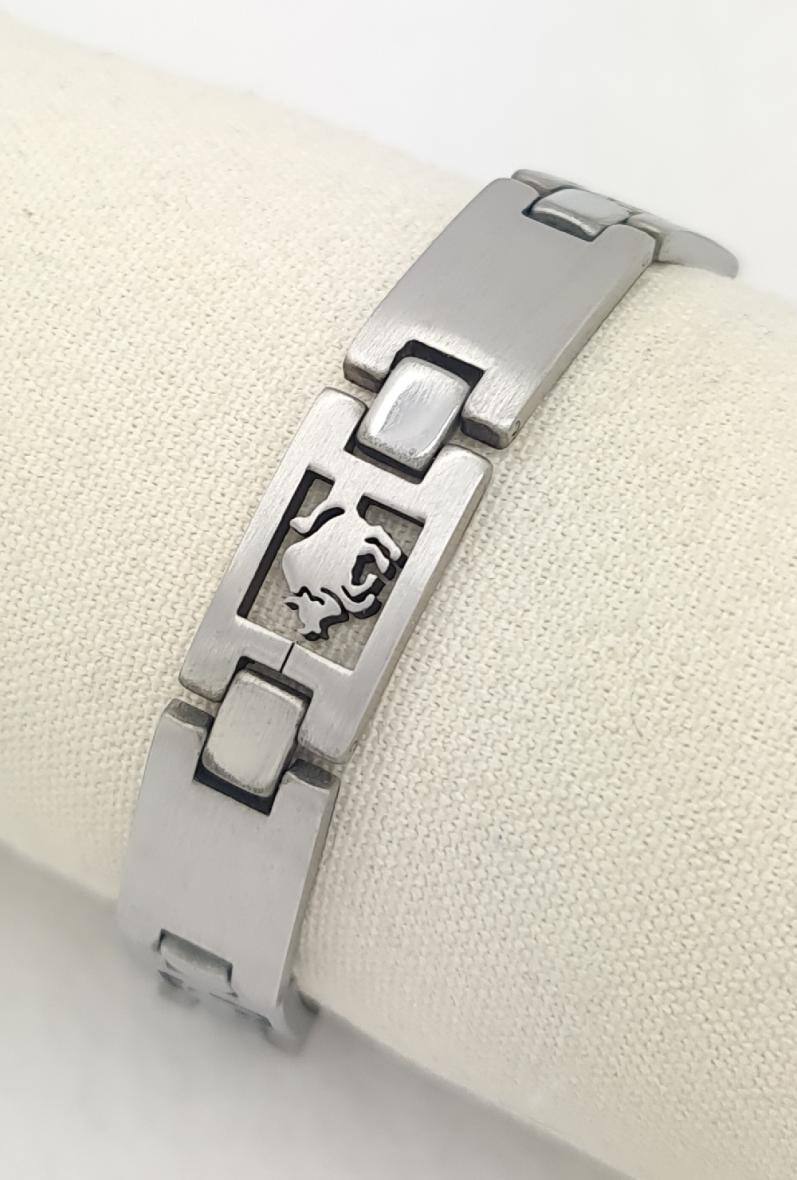 Grossista Bijoussimo - Bracciale in acciaio da uomo con motivo del segno zodiacale: Toro