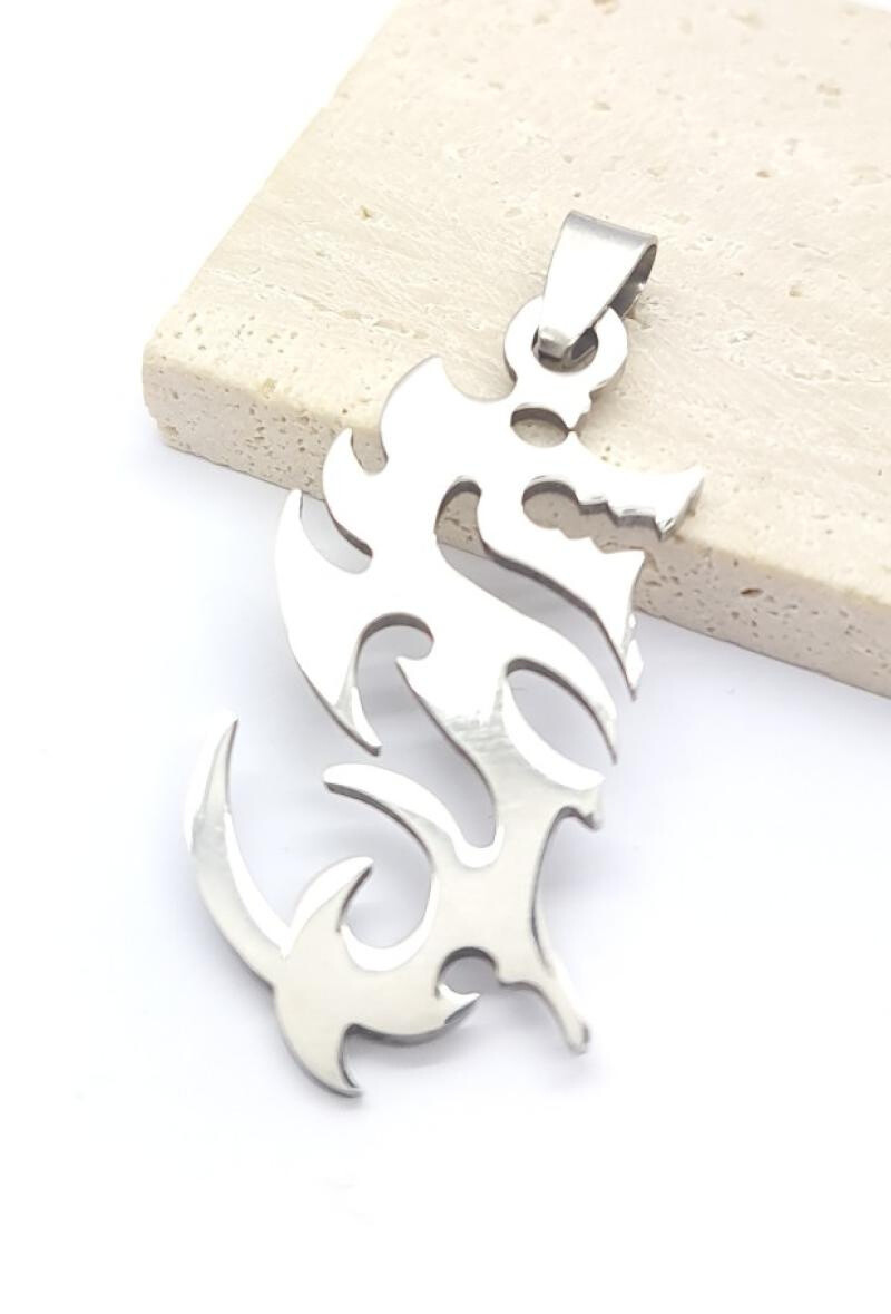 Wholesaler Bijoussimo - Flat dragon steel pendant