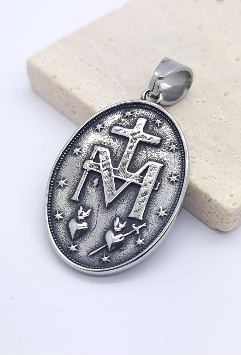 Wholesaler Bijoussimo - Steel pendant miraculous medal
