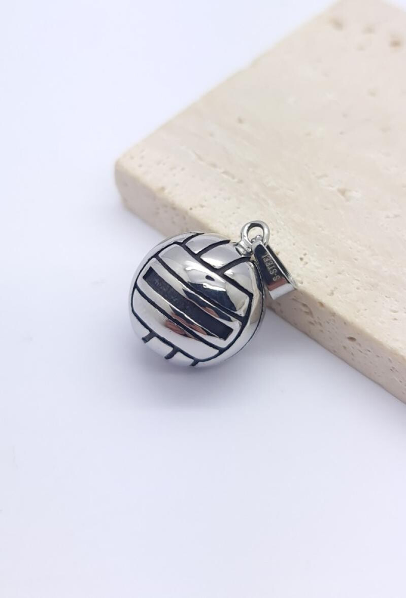 Wholesaler Bijoussimo - Volleyball steel pendant