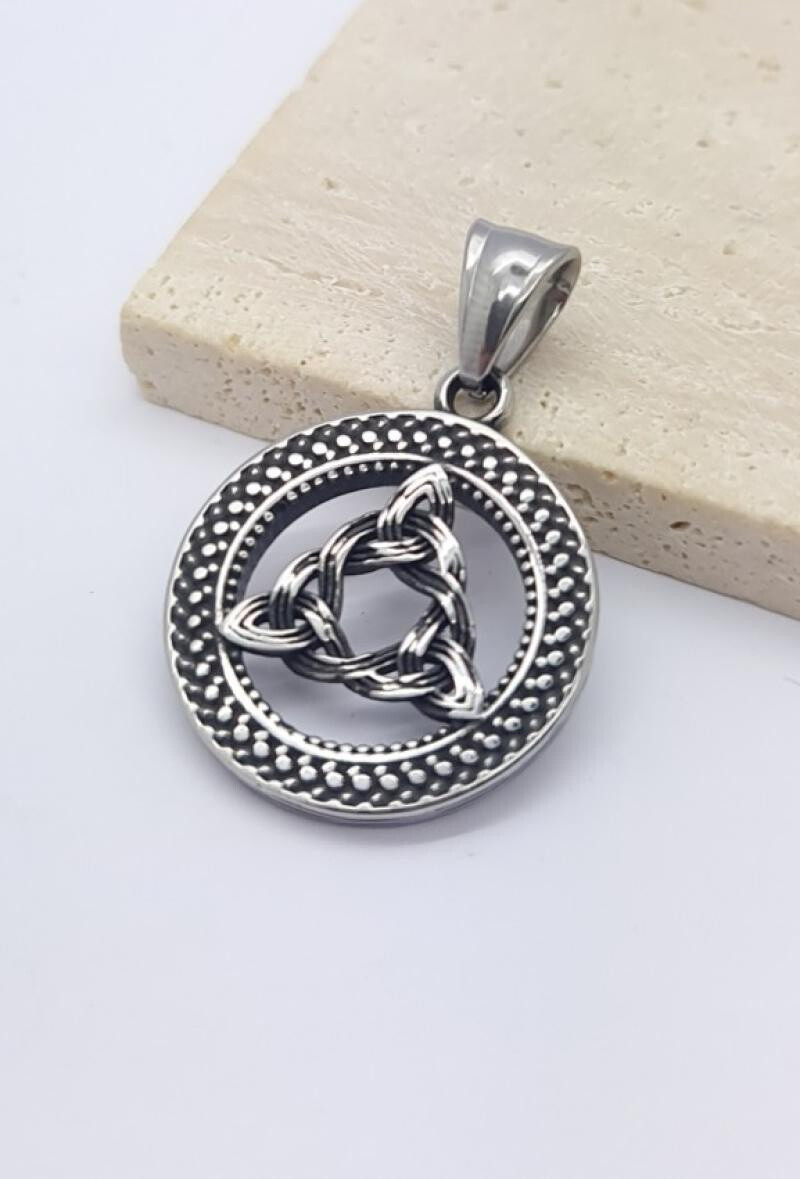 Wholesaler Bijoussimo - Pendant steel triple Celtic knot