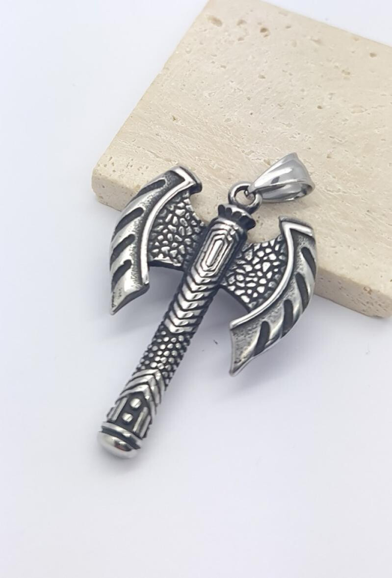 Wholesaler Bijoussimo - Double chop steel pendant