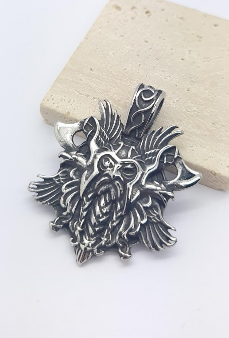 Wholesaler Bijoussimo - Viking Steel Odin Double Ax pendant