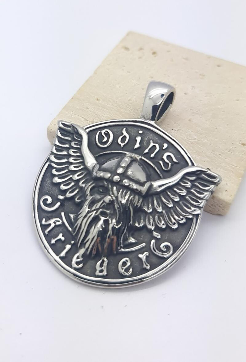 Wholesaler Bijoussimo - Viking Circle Odin steel pendant