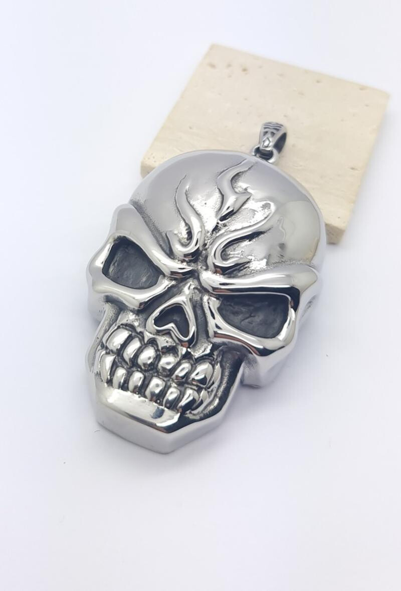 Wholesaler Bijoussimo - Large -size skull steel pendant