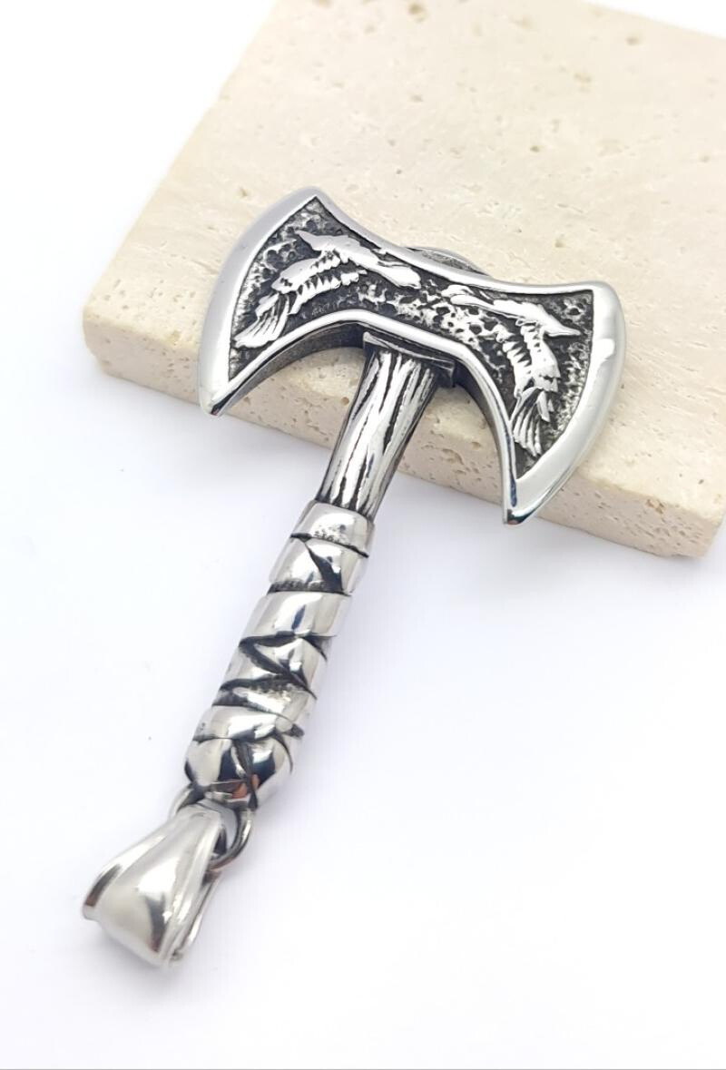 Wholesaler Bijoussimo - Double chop steel pendant