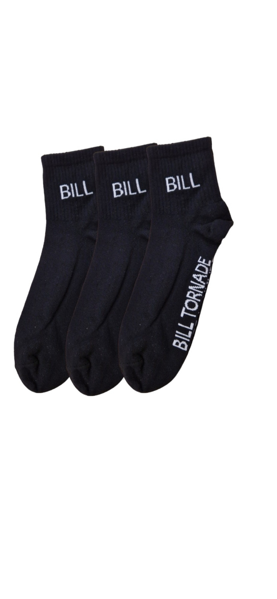 Grossiste Bill Tornade - Chaussettes semi-montantes pack de 3  Bill tornade