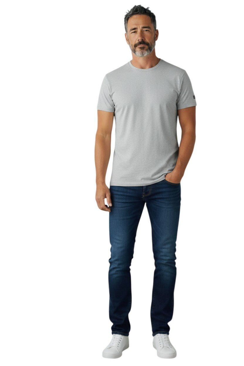 Großhändler Bill Tornade - Schmal geschnittenes Rundhals-Logo-T-Shirt