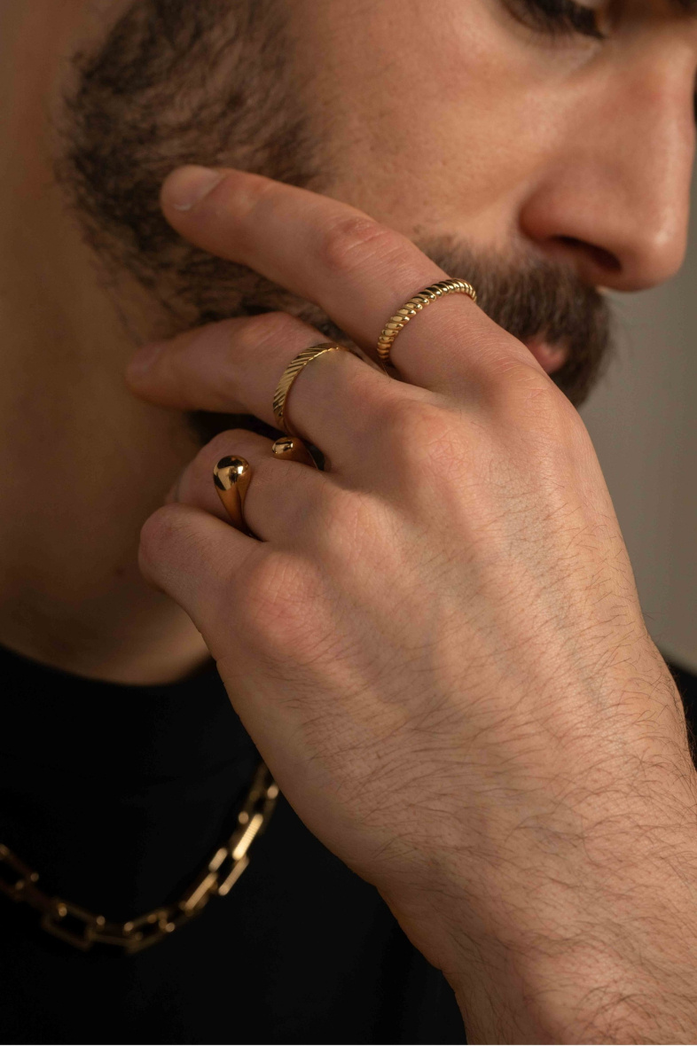 Grossiste Bohm - Bague Calliopée - anneau zébré, unisexe