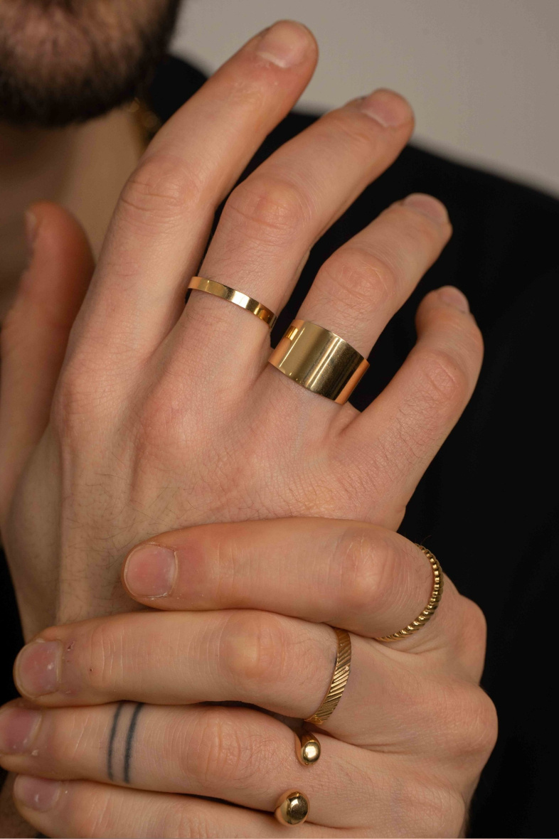 Großhändler Bohm - Amaryllis breiter Ring – glatter Ring