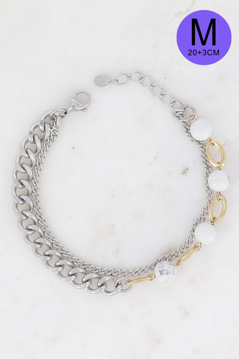 Wholesaler Bohm - Ezia 2-row necklace - unisex, natural stones