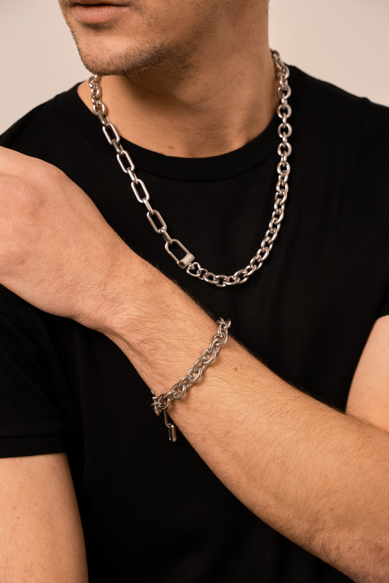 Grossiste Bohm - Bracelet Soufyane M - UNISEX - grosse maille 25 cm