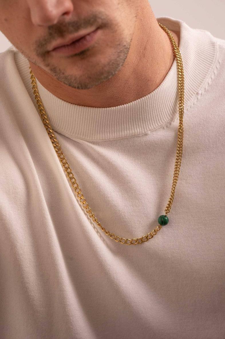 Wholesaler Bohm - Ryan necklace - mesh and natural stone