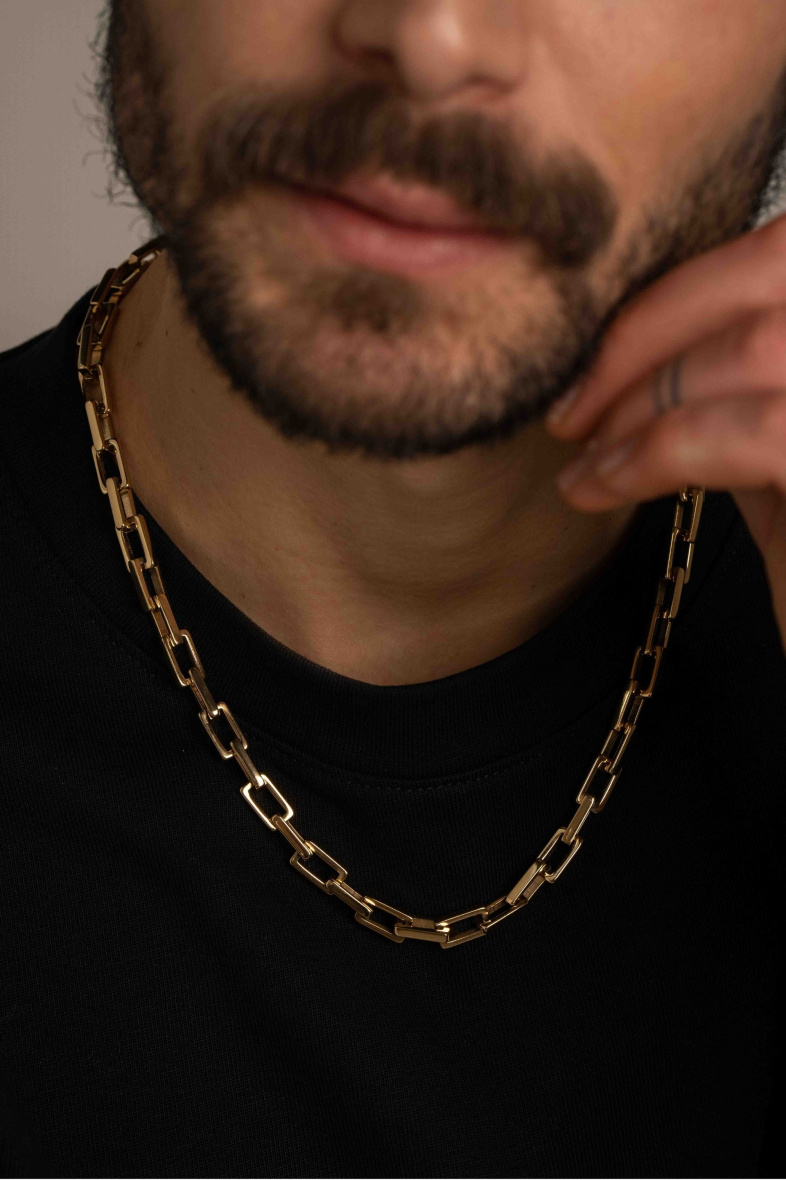 Großhändler Bohm - Vivien-Halskette – Unisex, rechteckiges Netz