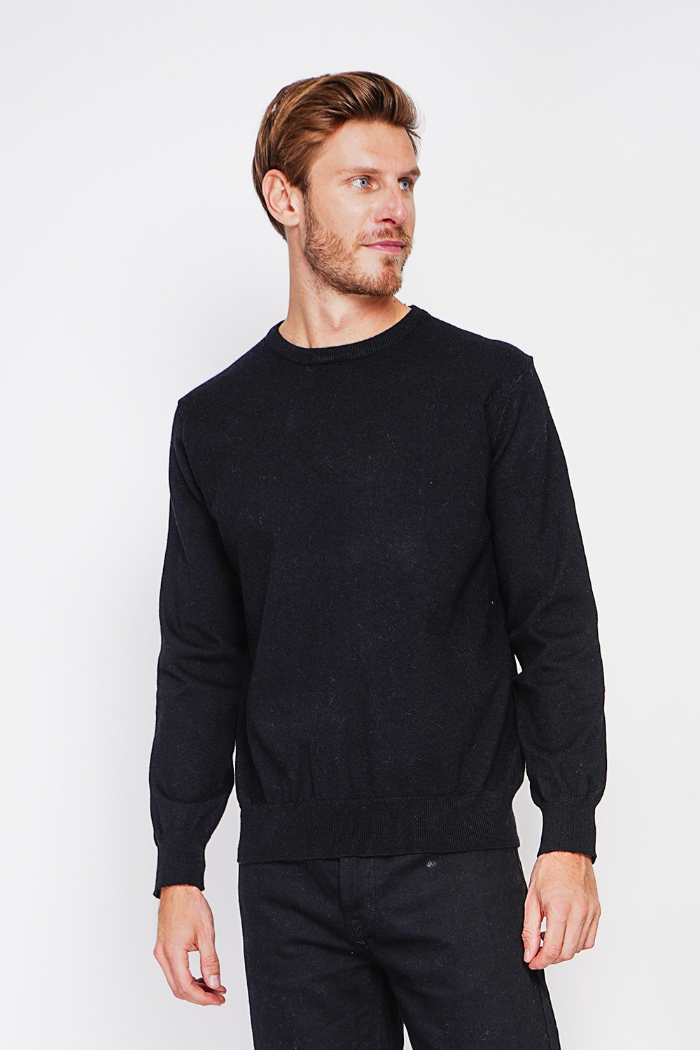 Grossiste C&jo - Pull col ras-du-cou classique, manches longues, tricot 2 fils