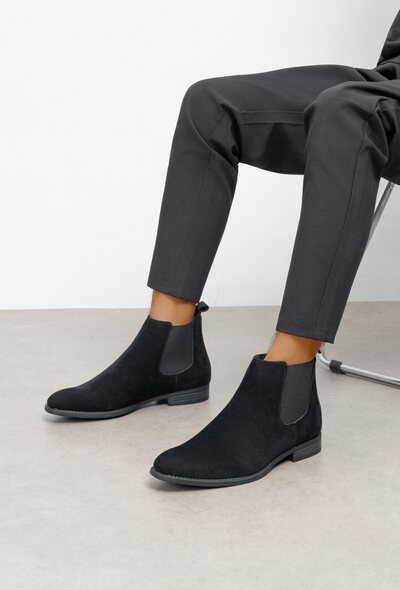 Wholesaler C'M Homme - Suede-effect Chelsea boots with pull tab Wholesaler C'M Homme - Suede-effect Chelsea boots with pull tab