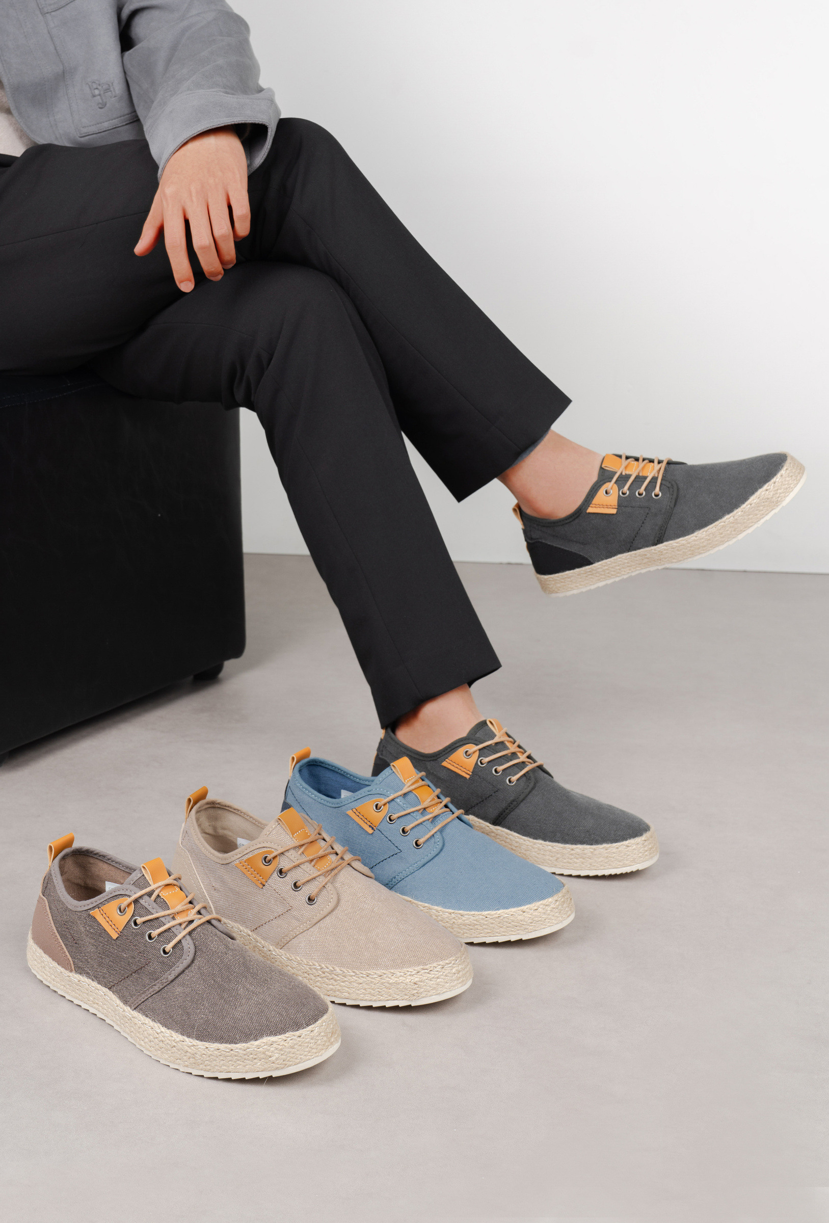 Wholesaler C'M Homme - Casual Derby with Espadrille Finish