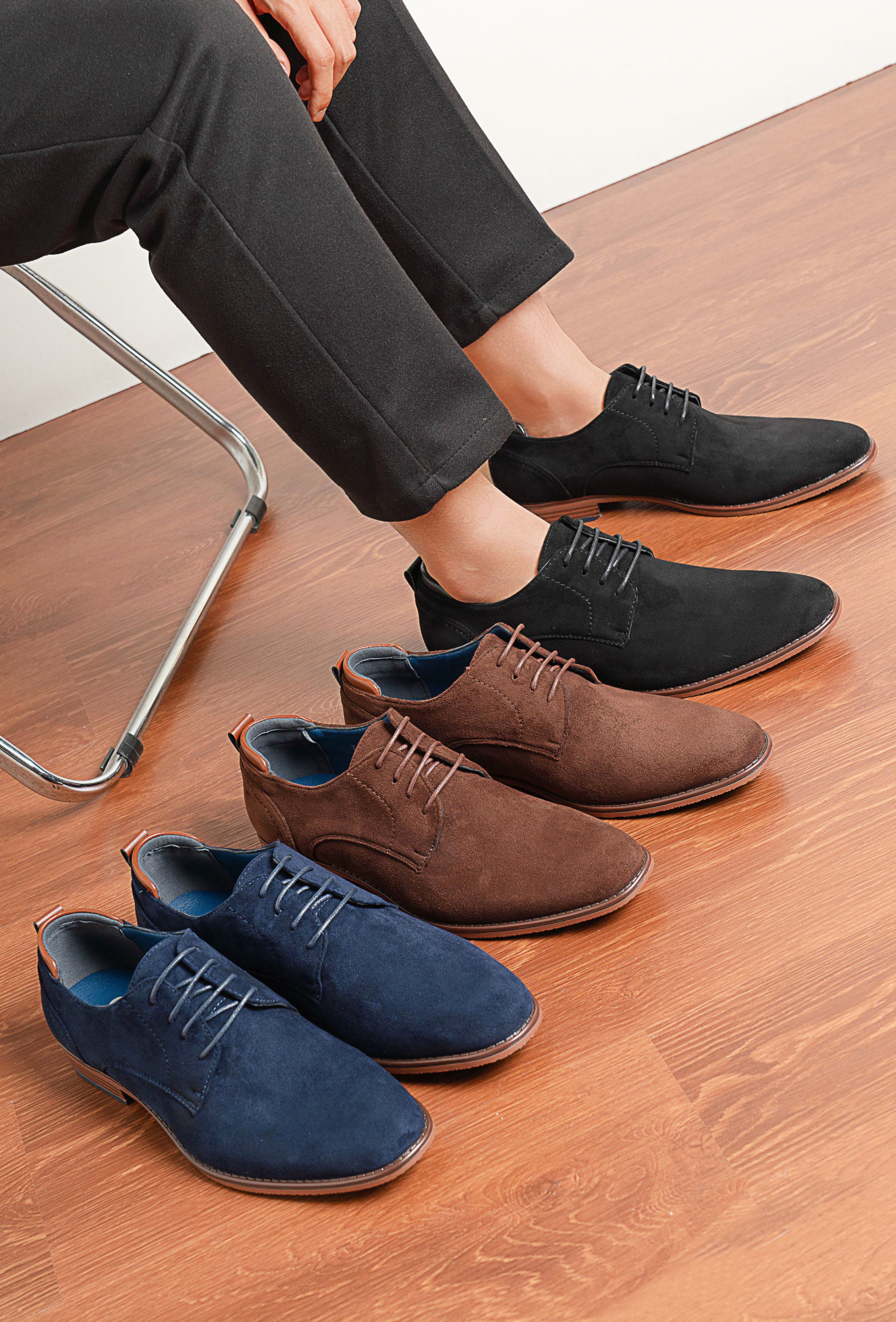 Großhändler C'M Homme - Derby-Schuhe aus Wildleder