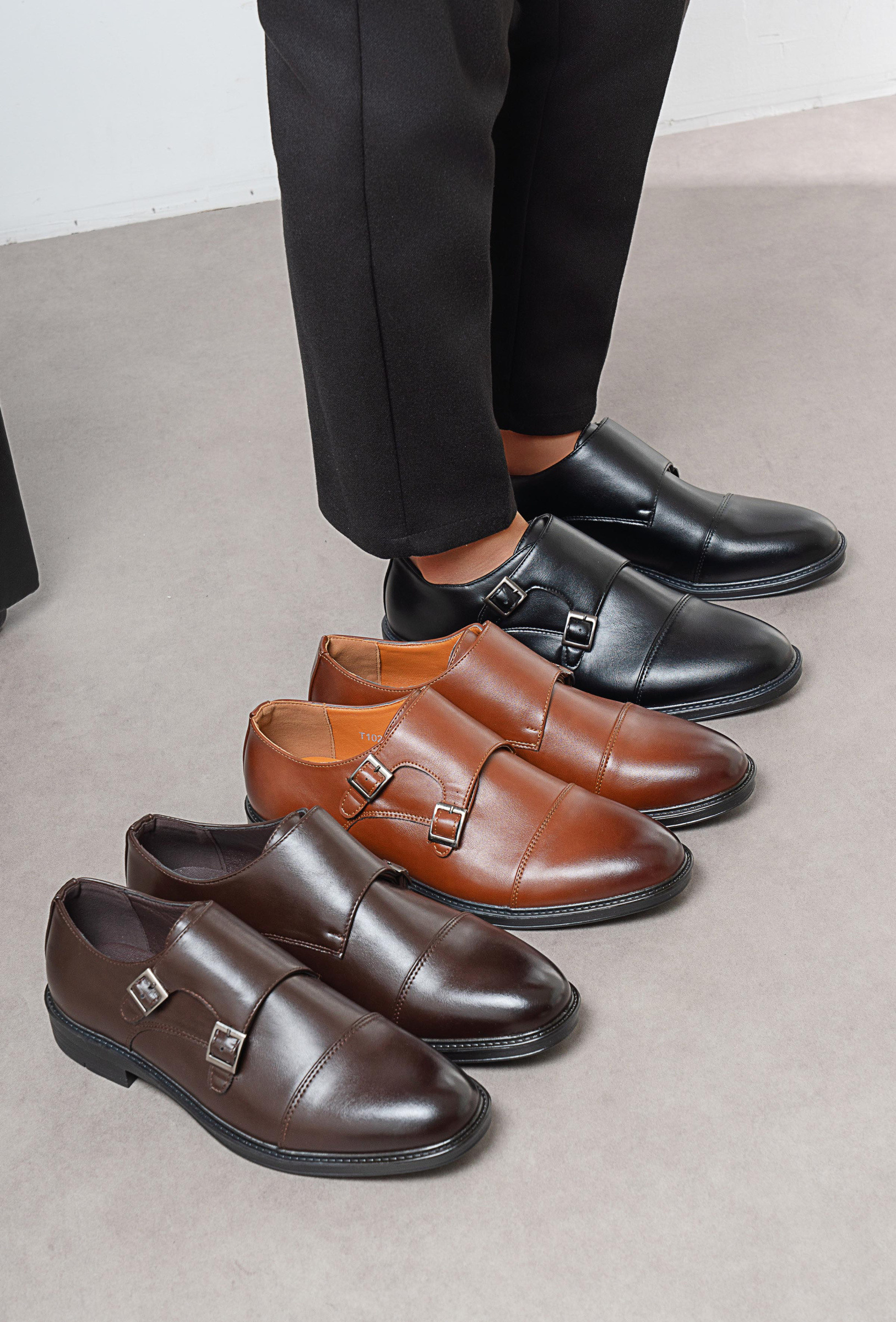 Großhändler C'M Homme - Stadt-Schnallenschuhe (Derby-Stil)