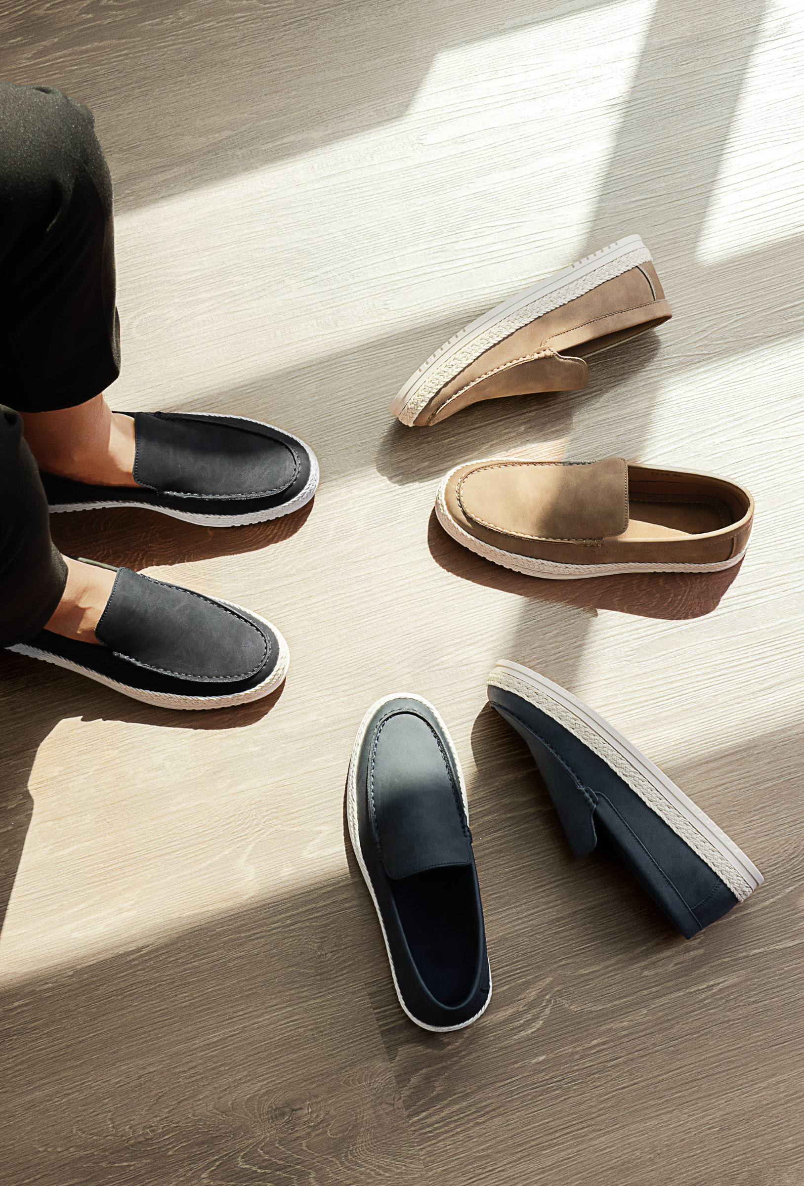 Wholesaler C'M Homme - Men's Minimalist Slip-On Loafers with Jute Sole