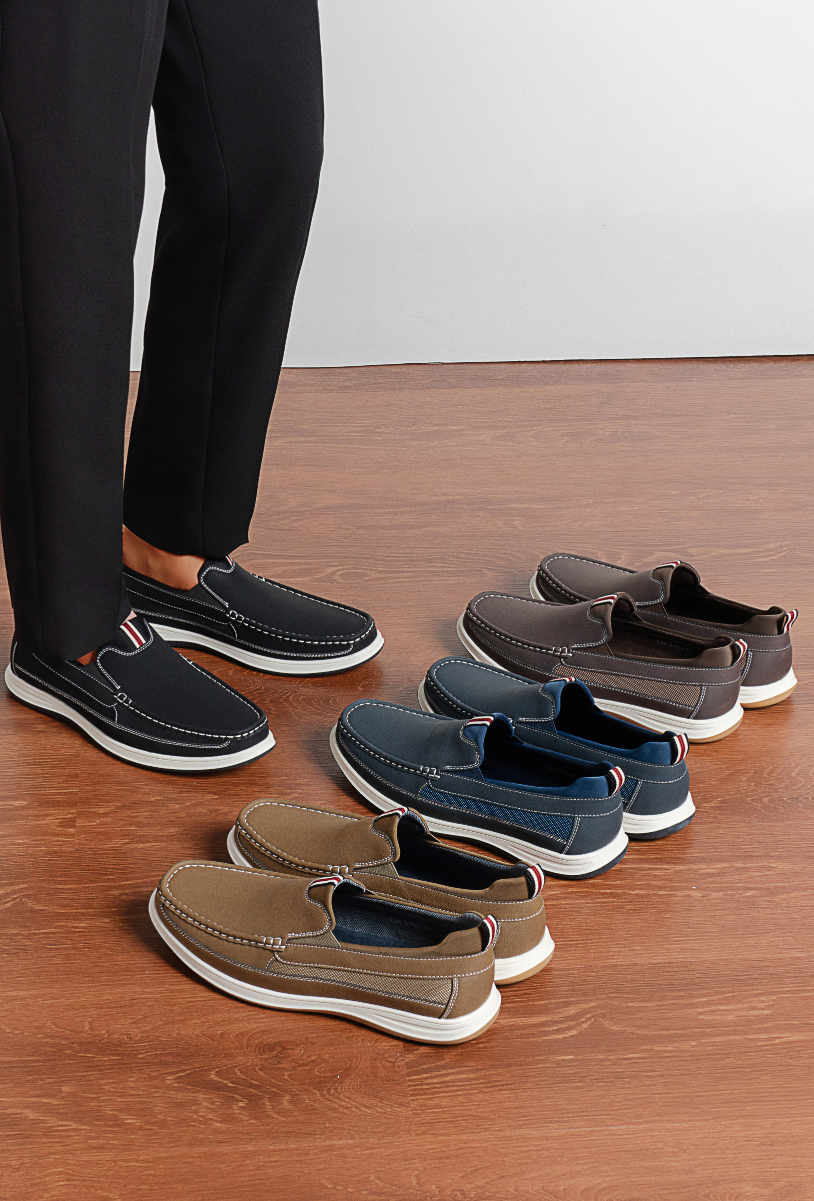 Großhändler C'M Homme - Slip-on-Schuhe - Sportlicher & Atmungsaktiver Look mit Mesh-Details