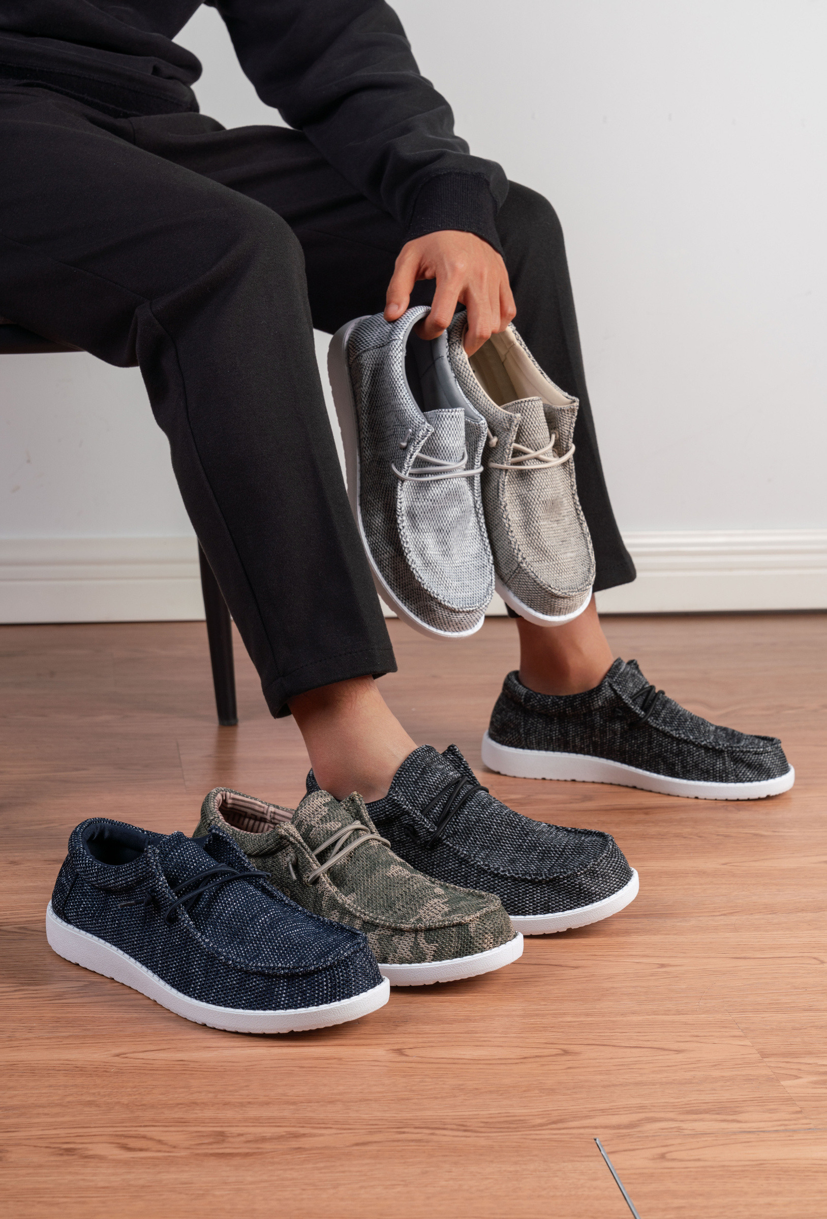 Großhändler C'M Homme - Lässige Leinenschuhe