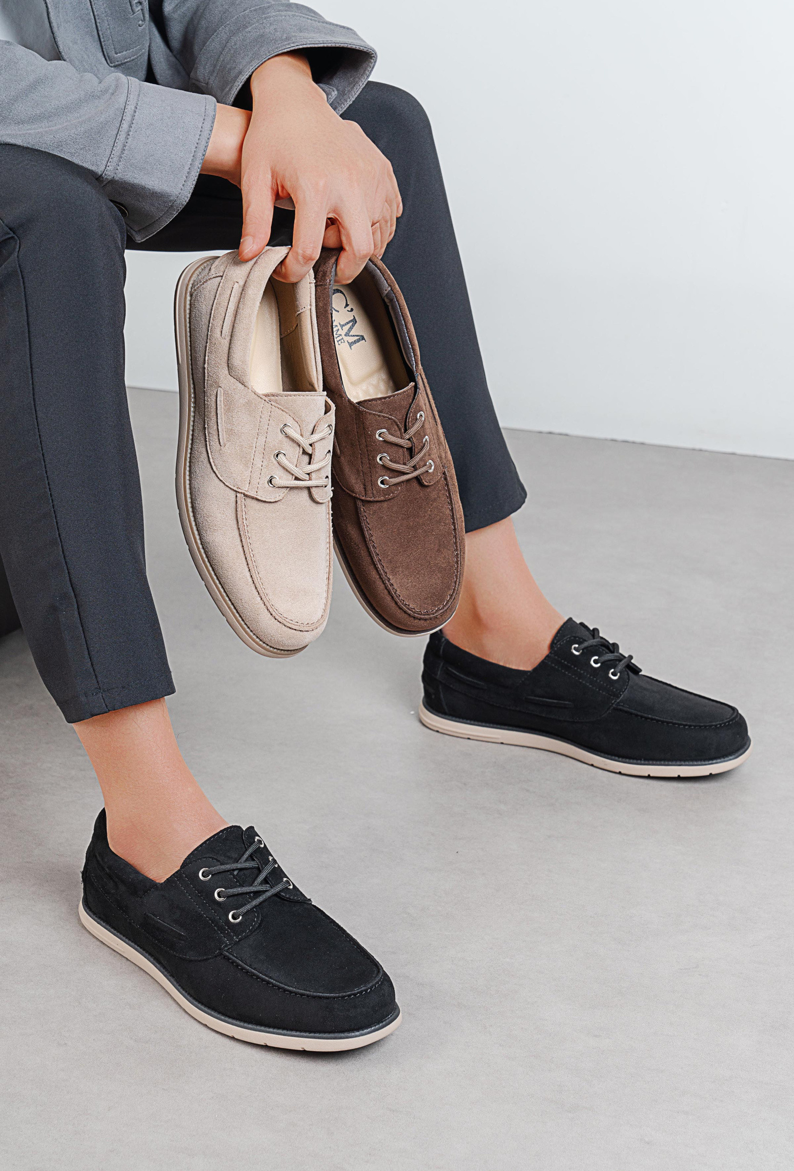 Wholesaler C'M Homme - Suede Boat Shoes in Casual Chic Style